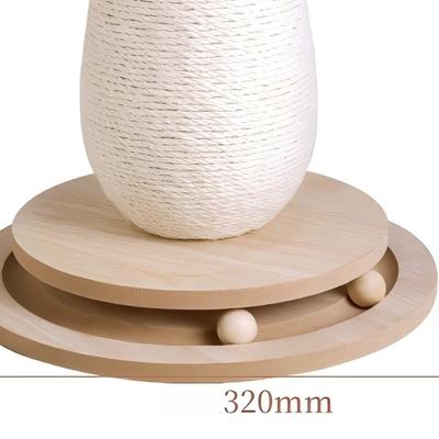 Show full view: Fairela Mushroom Spinning 20.9-in Hemp Cat Scratching Post, White/Red slide 4 of 9
