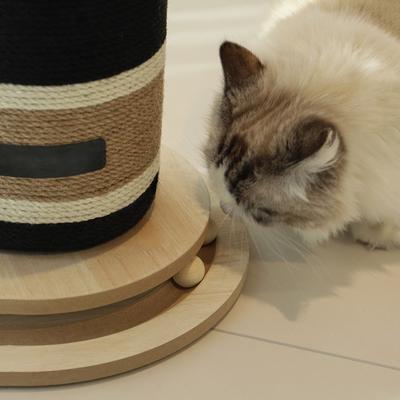 Show full view: Fairela Wine Bottle 24.8-in Hemp Cat Scratching Post, Black/Brown slide 7 of 9