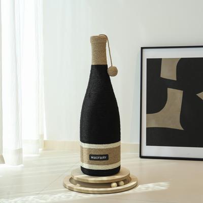 Show full view: Fairela Wine Bottle 24.8-in Hemp Cat Scratching Post, Black/Brown slide 9 of 9