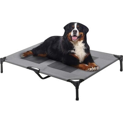 Solar Tec Solar Tec by Arlee Home & Pet Cooling Outdoor Elevated Pet Bed, Gray, Large