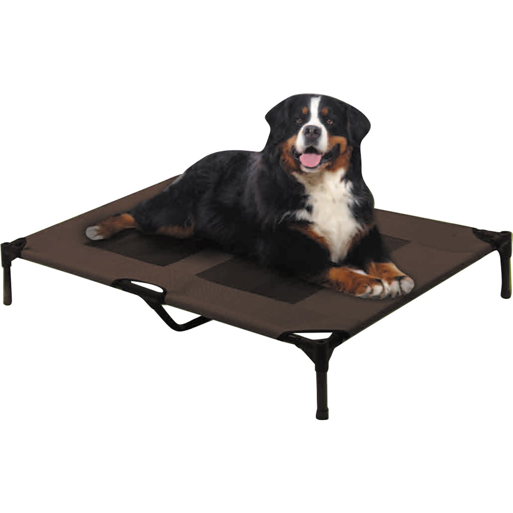 Solar Tec by Arlee Home & Pet Cooling Outdoor Elevated Pet Bed, Brown, Large