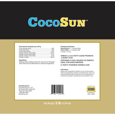 Show full view: SmartEquine CocoSun Fatty Acid Formula Powder Horse Supplement, 5-lb bag slide 3 of 6