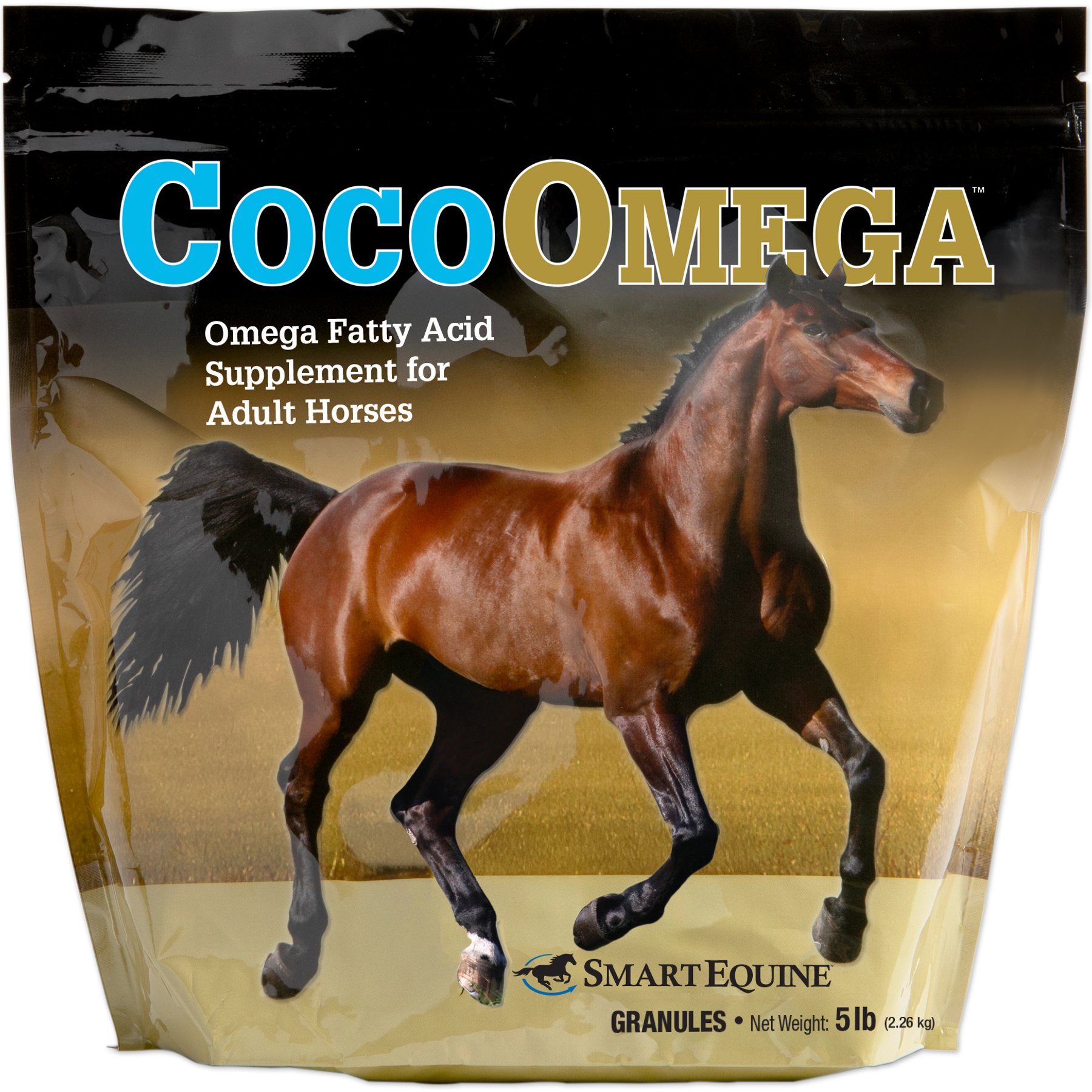 SmartPak CocoOmega Fatty Acid Formula Powder Horse Supplement, 5-lb bag