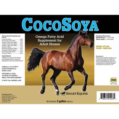 Show full view: SmartEquine CocoSoya Fatty Acid Formula Liquid Horse Supplement, 5-gal bottle slide 2 of 8