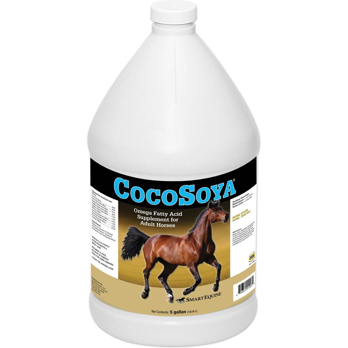 SmartPak CocoSoya Fatty Acid Formula Liquid Horse Supplement, 5-gal bottle