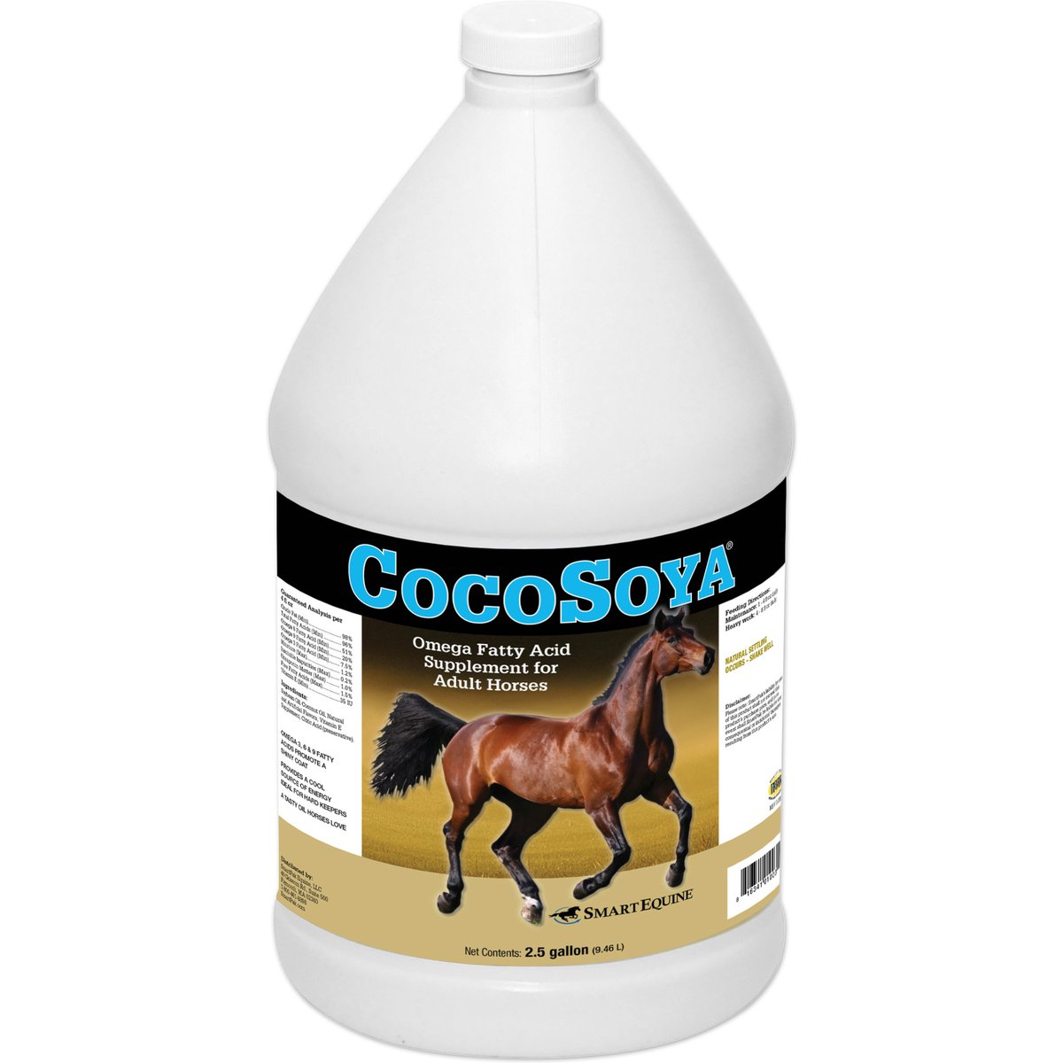 SmartPak CocoSoya Fatty Acid Formula Liquid Horse Supplement, 2.5-gal bottle