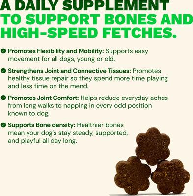 Show full view: Get Joy Joint+ Chicken Flavored Soft Chew Hip & Joint Mobility Health Supplement for Dogs, 90 count slide 4 of 11