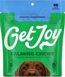 Get Joy Calm+ Chicken Flavored Soft Chew Calming Stress & Anxiety Support Supplement for Dogs, 90 count