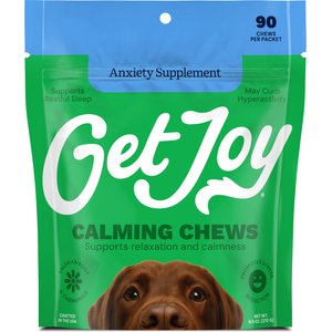Get Joy Calm+ Chicken Flavored Soft Chew Calming Stress & Anxiety Support Supplement for Dogs, 90 count