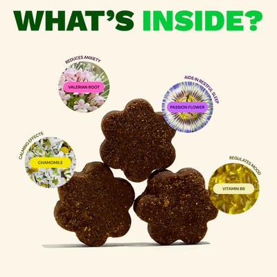 Show full view: Get Joy Calm+ Chicken Flavored Soft Chew Calming Stress & Anxiety Support Supplement for Dogs, 90 count slide 6 of 12