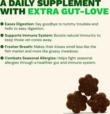 Show full view: Get Joy Gut+ Chicken Flavored Soft Chew Gut & Digestive Health Supplement for Dogs, 90 count slide 4 of 11