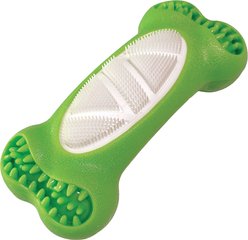 fouFIT Brush 'n Bite Dog Chew Toy, Green