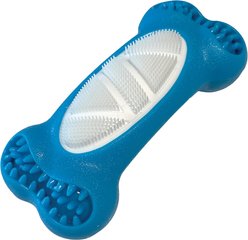 fouFIT Brush 'n Bite Dog Chew Toy, Blue