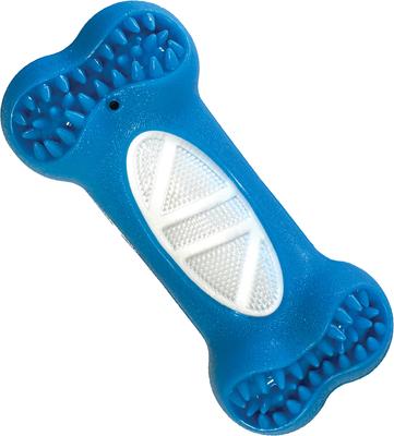 Show full view: fouFIT Brush 'n Bite Dog Chew Toy, Blue slide 2 of 6