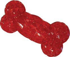 fouFIT Crystal Bone Dog Chew Toy, Red