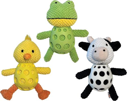 Show full view: fouFIT Polka Plushies Frog Plush Dog Toy slide 4 of 4
