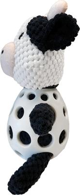 Show full view: fouFIT Polka Plushies Cow Plush Dog Toy slide 3 of 5