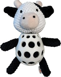 fouFIT Polka Plushies Cow Plush Dog Toy