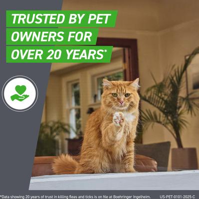 Show full view: Frontline Plus Flea & Tick Spot Treatment for Cats, over 1.5 lbs, 6 Doses (6-mos. supply) slide 4 of 12