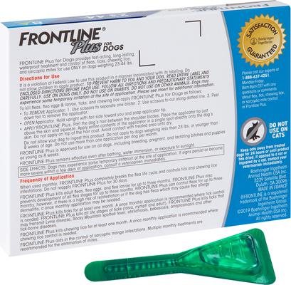 Show full view: Frontline Plus Flea & Tick Spot Treatment for Medium Dogs, 23-44 lbs, 8 Doses (8-mos. supply) slide 9 of 12