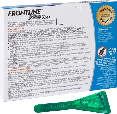 Show full view: Frontline Plus Flea & Tick Spot Treatment for Medium Dogs, 23-44 lbs, 6 Doses (6-mos. supply) slide 9 of 12