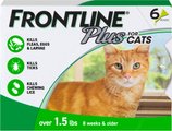 Frontline Plus Flea & Tick Spot Treatment for Cats, over 1.5 lbs, 6 Doses (6-mos. supply)