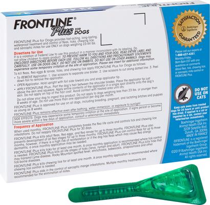 Show full view: Frontline Plus Flea & Tick Spot Treatment for Medium Dogs, 23-44 lbs, 3 Doses (3-mos. supply) slide 9 of 12
