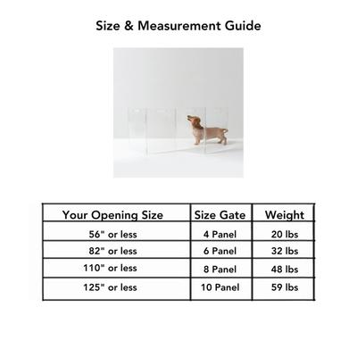 Show full view: Hiddin Tall Clear View Zig Zag Freestanding Dog & Cat Gate, 8-Panel slide 8 of 10