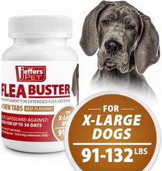 Jeffers Flea Buster Beef Flavor Chewable Tablets for Dogs, 91 to 132 lbs, 6 count slide 2 of 2