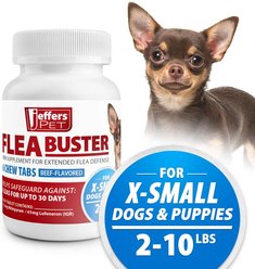 Jeffers Flea Buster Beef Flavor Chewable Tablets for Dogs, 2 to 10 lbs, 6 count slide 2 of 2
