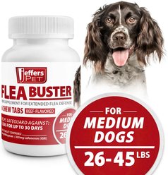 Jeffers Flea Buster Beef Flavor Chewable Tablets for Dogs, 26 to 45 lbs, 6 count slide 2 of 2
