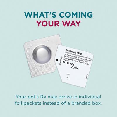 Show full view: Simparica Trio Chewable Tablet for Dogs, 5.6-11.0 lbs, (Purple Box), 1 Chewable Tablet (1-mo. supply) slide 3 of 13