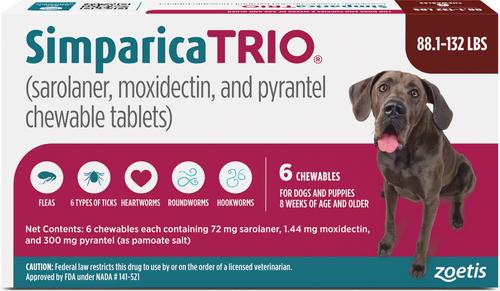 SIMPARICA TRIO Chewable Tablet for Dogs, lbs, (Brown