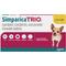 Show in main carousel: Simparica Trio Chewable Tablet for Dogs, 2.8-5.5 lbs, (Gold Box), 1 Chewable Tablet (1-mo. supply) slide 1 of 13