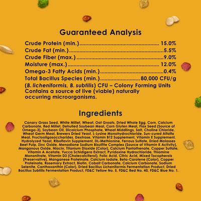 Show full view: Kaytee Forti-Diet Pro Health Egg-Cite! Nourish+Protect Parakeet Food, 5-lb bag slide 8 of 10