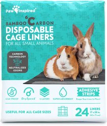 Paw Inspired Bamboo Disposable Small Pet Liner Pee Pads, 28 x 17-in - 24 pack