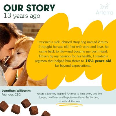 Show full view: Arterra Longevity Beef Flavored Adult Soft Chew Multivitamin Supplement for Dogs, 30 count slide 9 of 13