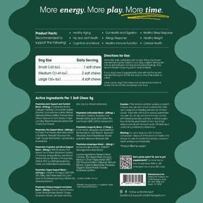 Show full view: Arterra Longevity Beef Flavored Adult Soft Chew Multivitamin Supplement for Dogs, 30 count slide 10 of 13