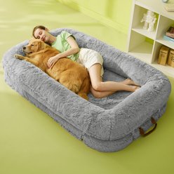 Lesure Foldable Human Size Dog Bed, Light Grey, XX-Large slide 2 of 7