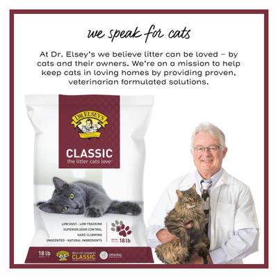 Show full view: Dr. Elsey's Classic Unscented Clumping Clay Cat Litter, 18-lb bag slide 8 of 12