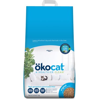 Okocat Okocat Original Premium Wood Clumping Cat Litter, 12.6-lb bag