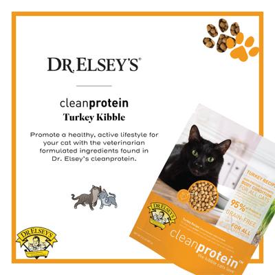 Show full view: Dr. Elsey's cleanprotein Turkey Kibble Cat Dry Food, 2-lb bag slide 4 of 10