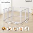 Show in main carousel: Unipaws Clear Dog Gate & Playpen, White, 24-in, 8-panel slide 2 of 7