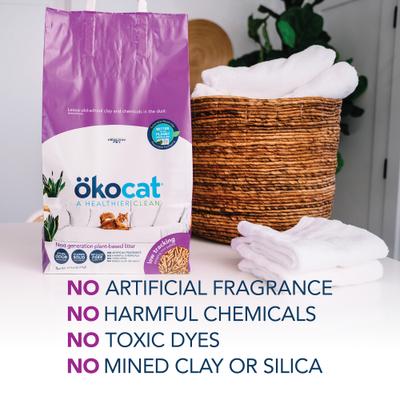 Show full view: Okocat Mini Pellets Unscented Clumping Wood Cat Litter, 27.5-lb bag slide 10 of 12