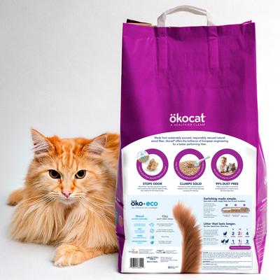 Show full view: Okocat Mini Pellets Unscented Clumping Wood Cat Litter, 21.5-lb bag slide 3 of 12