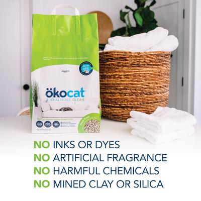 Show full view: Okocat Dust-Free Unscented Non-Clumping Paper Pellet Cat Litter, 8-lb bag slide 10 of 12