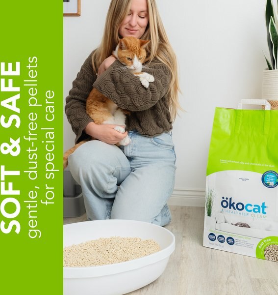 Okocat Dust-Free Unscented Non-Clumping Paper Pellet Cat Litter