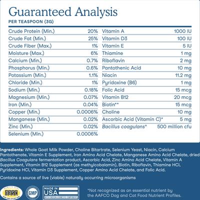 Show full view: Fera Pets Multivitamin Goat Milk Topper for Dogs & Cats, 6.34-oz pouch slide 7 of 9