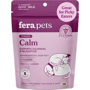 Fera Pets Calm Goat Milk Powder Supplement for Dogs & Cats, 6.34-oz pouch