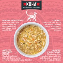 KOHA Pure Shreds Chicken & Salmon Entrée Grain-Free Wet Cat Food, 5.5-oz can, case of 12 slide 2 of 6